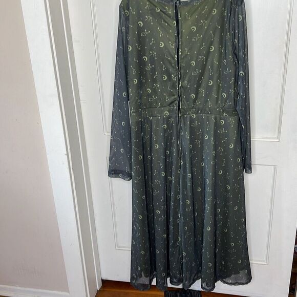 Hot Topic Cosmic Aura Gold Constellation Long-Sleeve Dress Size Large Nwot - Picture 6 of 6